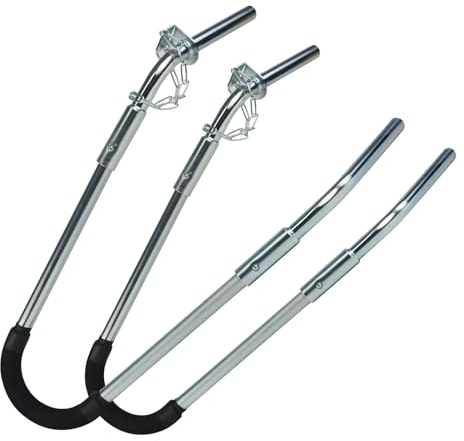 Leiterstabilisator für Dach, Leiter-Abstandshalter mit Schaumstoffbögen und Anti-Haarausfall-Vorrichtung, Silber