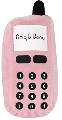 Mobile Phone Shape Pet Sound Toy, Plush Dog Chew Toy, Outdoor Play Tooth Cleaning Chew Training Toy, Dog Throw Toys(Pink)