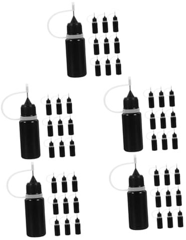 Beavorty Applicateur D'huile 50 Pièces mise en bouteille bricolage flacon à pointe fine bouteille d'application de colle flacon applicateur de colle huile liquide de