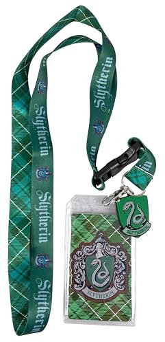 Loungefly Harry Potter Slytherin Plaid Lanyard with Charm