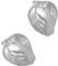 Silver Stopper Charms Beads, Spacer Clips, 2 Pc Sets for fits Pandora Charm Bracelets | Cats & Crowns, Hearts & Butterflies, Jewellery Making Girls' Women's Gifts (Leaf)