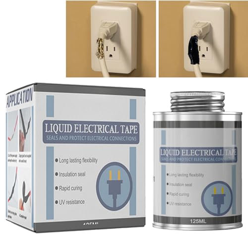 Fast Dry Electrical Tape Waterproof Black,Liquid Insulation Tape,Black Liquid Insulation Glue,Liquid Electrical Tape,Waterproof Insulating Glue,Liquid Insulating Rubber Coat,Cable Repair Liquid Tape
