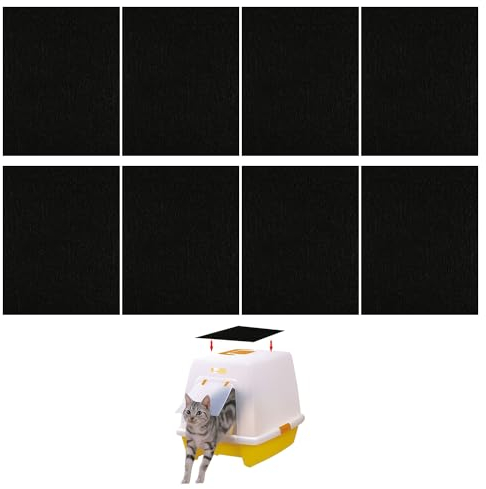 8 filtri per lettiera per gatti, filtro ai carboni attivi, deodoratore a carbone attivo, filtro per odori, depuratore d'aria a carbone, filtro