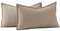 Madizz 2er Set Schlicht Chenille Kissenbezügen Weiche dekorative Kissenbezüge für Sofa Schlafzimmer Kissenhülle Kamel 30x50 cm Rechteckig