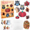 TOPJOWGA Thanksgiving Bügelperlen Set, 1200 Stück Herbst Steckperlen Mit Muster-Karten, Platte, Bügelpapier, Eule Igel Perlen Zum Basteln DIY Geschenk Erntedankfest