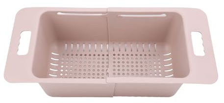 Cesta para congelador horizontal, contenedores organizadores expandibles para congelador profundo, organizador de almacenamiento ajustable profundo, divisor de contenedores con (Rosáceo)