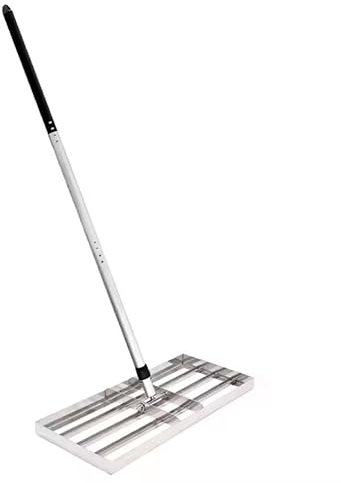 HomeBee® Rascador para césped (60 x 25 cm), práctico rasqueta para césped verde intenso, incluye mango de 2 metros, rastrillo de nivelación para el cuidado del césped, rastrillo ancho para arena