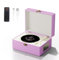 Lecteur CD portable avec boîtier en cuir, télécommande, fonction de charge, violet