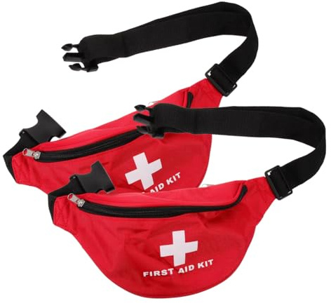 Toyvian Medizinische Notfalltasche Tragbare Erste Hilfe Tasche 2 Stück-pack aus Nylon mit Großer Kapazität Voll Öffnend und Bequeme Aufbewahrung für Outdoor und Schule