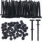 50Pcs Nylon Universal Cable Tie Buckle, Heavy-Duty Self-Locking Nylon Zip Ties Holders, Universal Push Mount Zip Tie Holders, Multipurpose Plastic Cable Ties Tool