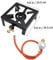 TOYANDONA 1Set Portable Cast Iron Gas Cooker with Regulator Hose for Camping Outdoor Cooking and Self Driving Tours Durable Heat Burner