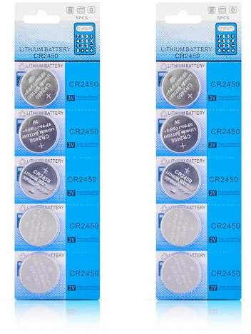 Confezione di batterie a bottone CR2450 CR2450 3V al litio per orologi e telecomandi con lunga durata