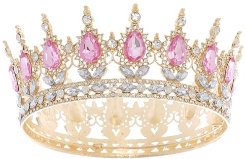 Couronne de reine d'anniversaire pour femme - Vintage - En cristal - Pour mariage, princesse