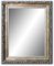 50 cm x 40 cm, Spiegel mit Rahmen, Badezimmerspiegel Antik, Alte Spiegel, Handgefertigte, Stabiler Rückwand, Rahmenleiste: 60 mm breit und 45 mm hoch, Rahmen Farbe: Gold- Silber