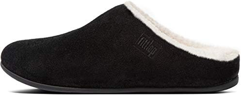 Fitflop Women's Chrissie Shearling Open Back Slippers, Black (Black 001), 4 UK 37 EU
