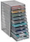 Mind Reader Multi-Purpose, Crafts, Office, Metal Mesh, 10.75 L x 14 W x 21.25 H, Silver, 10 Drawers