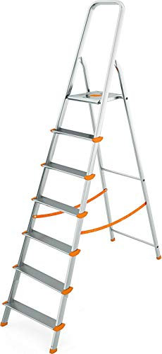 Scala 7 gradini in alluminio Altezza max 152 cm 150 kg
