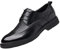 ANUFER Hombres Piel Genuina Zapatos Derby Formales con Cordones Vestir Boda Negocios Negro SN01612 EU38