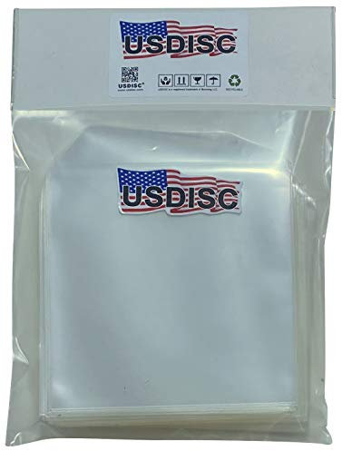 USDISC Aufbewahrungstaschen, 5 x 5,125 cm, Klappe, kleine Stempel und Stanzformen, transparent