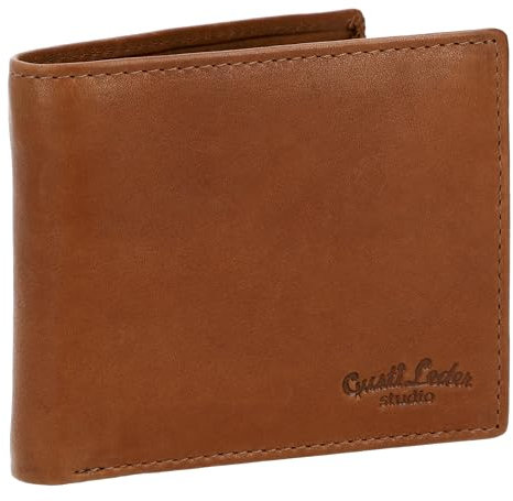 Gusti Geldbörse Leder - Foster Herren RFID Schutz Portemonnaie Brieftasche Geldbeutel Braun Leder