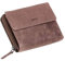 MIKA 42170 - Damengeldbörse aus Echt Leder, Portemonnaie im Hochformat, Geldbeutel mit 9 Kartenfächer, 5 Einsteckfächer, Scheinfach und 2 Münzfächer, Brieftasche in grau braun, ca. 13 x 10 x 2,5 cm