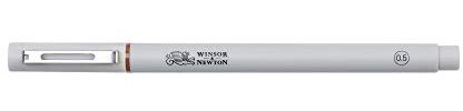 Winsor & Newton 7001047 Fineliner, Pigment Liner für exakte Linien und Outlines, hohe Qualität, Pigmenttinte, dokumentenecht, lichtbeständig Linenbreite, 0,5 mm in Sepia