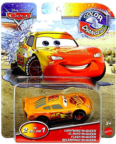 Cars Mattel 2020 Farbwechsler Mini-Auto, 1:55, 1 Stück, Lightning McQueen/Matt Cars, Farbwechsel, 1 Packung Lightning McQueen Disney Pixar Movie Character Car Color Change Bath