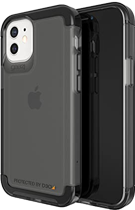 Gear 4 Wembley Palette - made for iPhone 12 Mini - Advanced Impact Protection, Integrated D3O Technology, Protective Phone Cover – Smoke Black