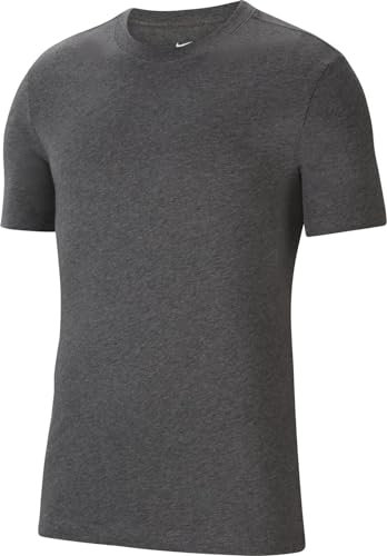 NIKE Men's Team Club 20 Tee T Shirt, Charcoal Heather/White, S UK