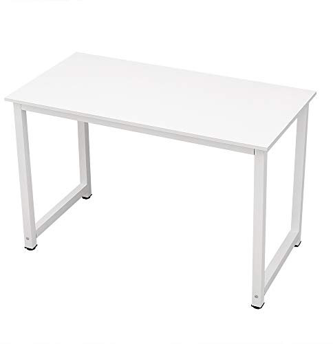 Computer Desk Office Study Desk Computer PC Laptop Table Workstation Dining Gaming Table 120x60x74cm (White)
