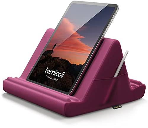 Lamicall Tablet Halter Kissen, Tablet Ständer - Kissenhalter Halterung Bett Sofa für New 2022 iPad Pro 9.7, 10.5, 12.9, iPad Air Mini 1 2 3 4, für Switch, Samsung Tab, iPhone, Bücher