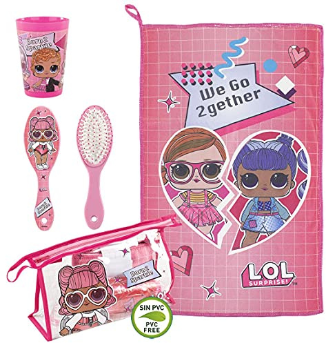 CERDÁ LIFE'S LITTLE MOMENTS, Neceser Infantil Completo de LOL Surprise-Licencia Oficial MGA para Niñas, Rosa, Especialmente Recomendado 2 a 8 años