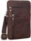 STILORD 'Brooks' Leder Brustbeutel Gürteltasche Handytasche zum Umhängen Kleine Brusttasche für Handy Pass Reisebörse Crossbody Bag Vintage für Damen und Herren, Farbe:montero - braun