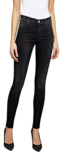 Replay Damen Jeans Luzien Skinny-Fit Hyperflex Cloud mit Stretch, Black 098 (Schwarz), 31W / 32L