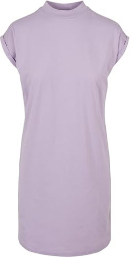 Urban Classics Women's Ladies Turtle Extended Shoulder Dress, Purple, S