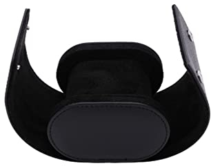 Eono Uhrenrolle Reiseetui für 1 Uhren, Uhrengehäuse für Herren Uhrendisplay Afbewahrungsbox Tragbare Uhrenrolle PU Leder Watch Box für Aufbewahrung und Anzeige, Shwarz