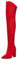 Aachcol Donna Sopra il Ginocchio Stivali Chunky Blocco Alto High Tacco Heel a Punta Cerniera 10 CM Rosso Scamosciato 43 EU