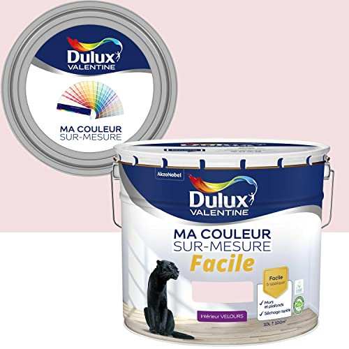 Ma Couleur Sur-mesure par Dulux Valentine – Peinture Intérieure Murs, Plafonds, Boiseries - Facile à appliquer - Velours Bouton de Rose 10 L