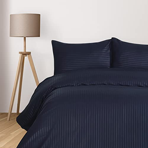 Komfortec Deluxe Bettwäsche 135x200 mit Kissenbezüg, Bettwäsche-Sets 2 teilig aus Mikrofaser mit Reißverschluss Weich und Bügelfrei, Navy Blau