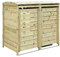 Charles Bentley FSC Certified Double Wooden Wheelie Bin Storage Unit Shed Dustbin - Pressure Treated - Solid Wooden Construction