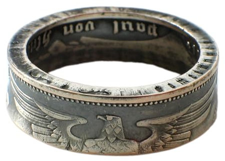 Münzring 2 Reichsmark Silber Adler 1936-39 Silber 625er Größe 52 bis 62 Antik Finish (58 (18.5))