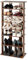 COSTWAY 8 stufiges Schuhregal schmal, Schuhschrank aus Holz höhenverstellbar, Schuhständer Schuh-Organizer vertikal, Freistehender Eckregal Standregal für Eingang, Flur (Braun, Doppel)