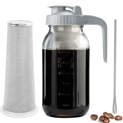 Miradexic 64 oz Cold Brew Coffee Maker Jar