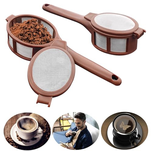Kaffeefilter Teesieb Teefilter Größe 2 4 6 für Losen Tee Sieb Kaffeefilterhalter Camping Filter Filterkaffee Wiederverwendbar, 2 Stück