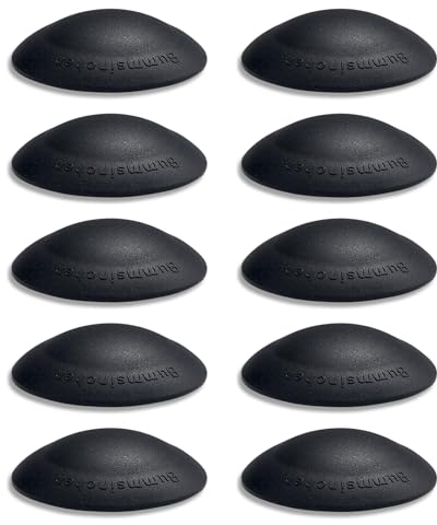 homeXpert Türstopper Wand Schwarz selbstklebend [10 Stück] - Ø 40 mm - kleiner Wandpuffer für Wandschutz - Türpuffer Wand für Türanschlag, Türgriffschutz, Türklinken Stopper