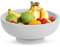 FNTSTICGOODS Concrete Fruit Bowl - 10.5” Diameter & 4.25” Height - Modern Key Bowl for Entryway Table - Decorative Pedestal Centerpiece - Grey
