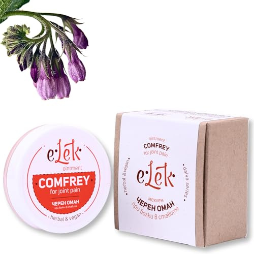 ELEK Beinwellsalbe Hochdosiert 20 ml - Natürliche Beinwell Salbe | Pflege von Knie Schulter Nacken Rücken - Körperpflege mit Bienenwachs - Kokosöl & Olivenöl Hautpflege Creme
