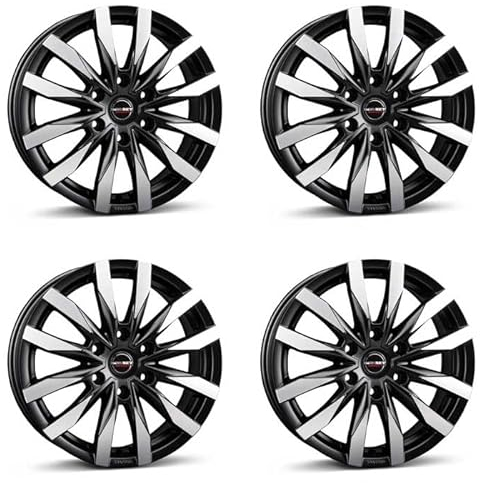4x Borbet Felgen CW6 6.5x16 ET62 6x130 black polished matt kompatibel mit VW Crafter