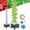 WJYTDHIQS Hydrokultur-Anbausystem, vertikaler Gartenpflanzer mit 45 Löchern, Hydrokultur-Anbauset, Aeroponik-Turm-Garten mit Hydratationspumpe, Adapter