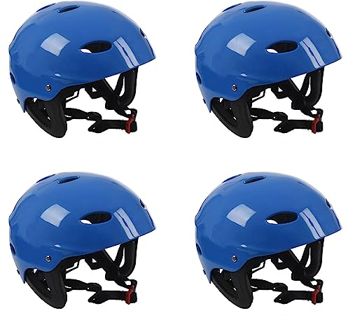 Goorvoucs 4X Sicherheits Schutz Helm 11 Atemlöcher für Wassersport Kajak Paddel Boot - Blau